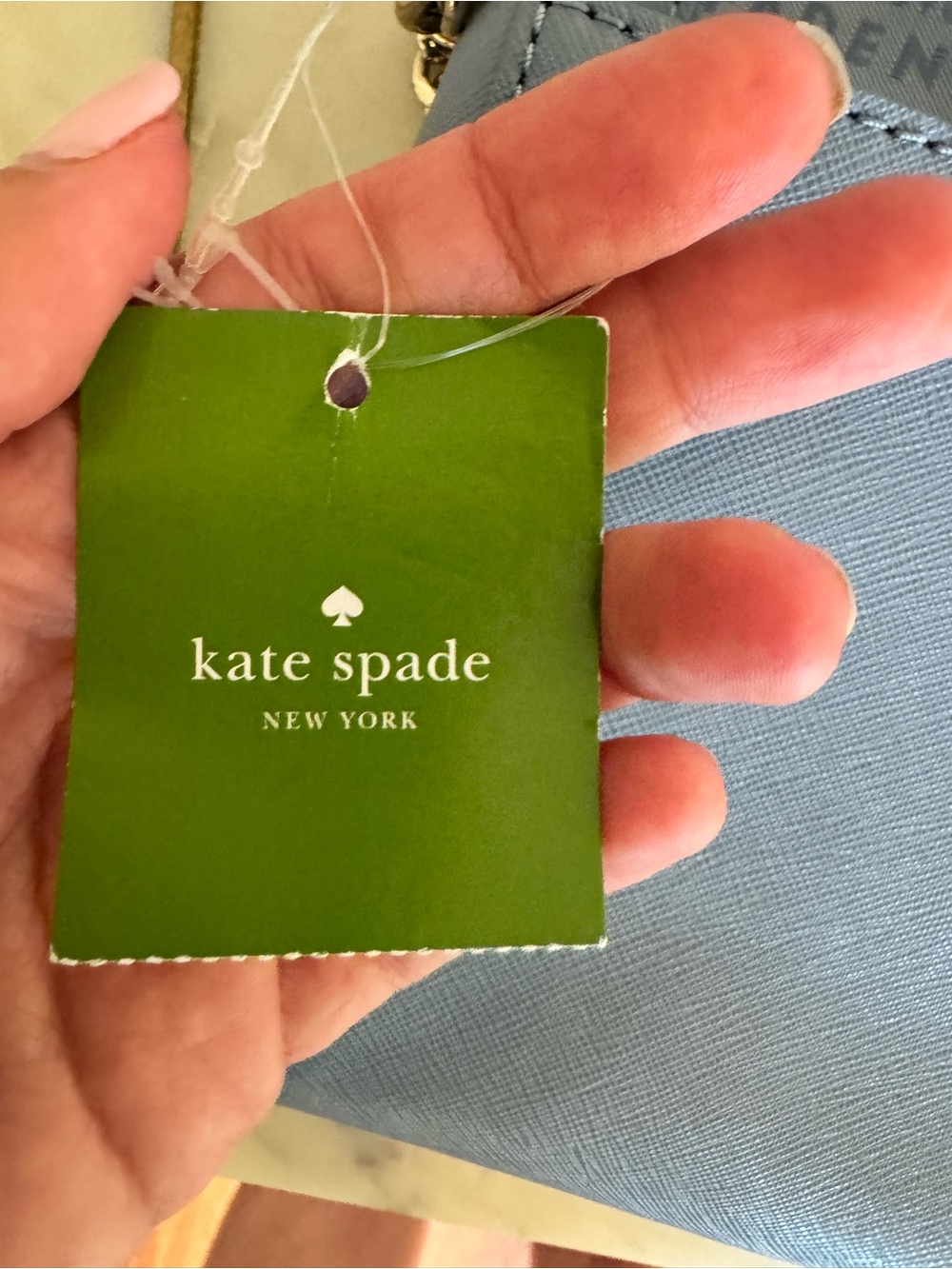 NWT kate spade Blue Leather Crossbody/Shoulder Bag with detachable leather strap - Picture 14 of 16